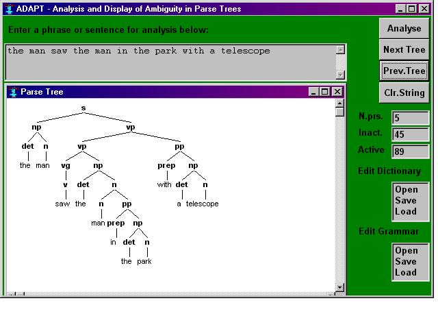 parser output